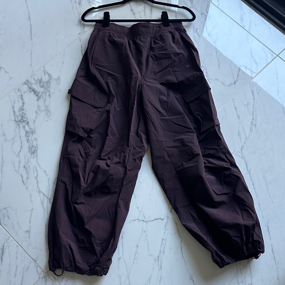 Apana Women's Deep Maroon Cargo Jogger Pants - Picture 2 of 10